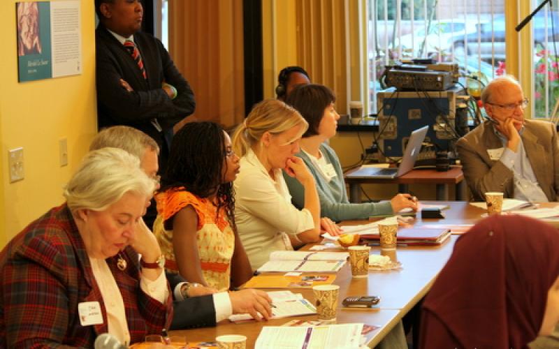 Participants listen to remarks by Jo-Anne Stately (not shown)