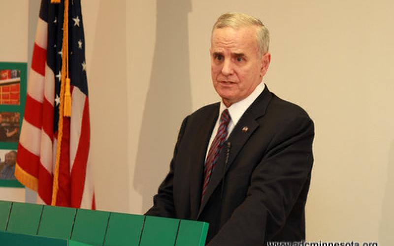 Minnesota Governor Mark Dayton at the podium