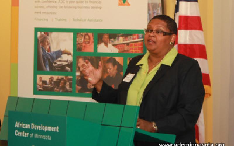 Dr. Bernadeia H. Johnson, Superindendant of Minneapolis Public Schools addresses roundtable